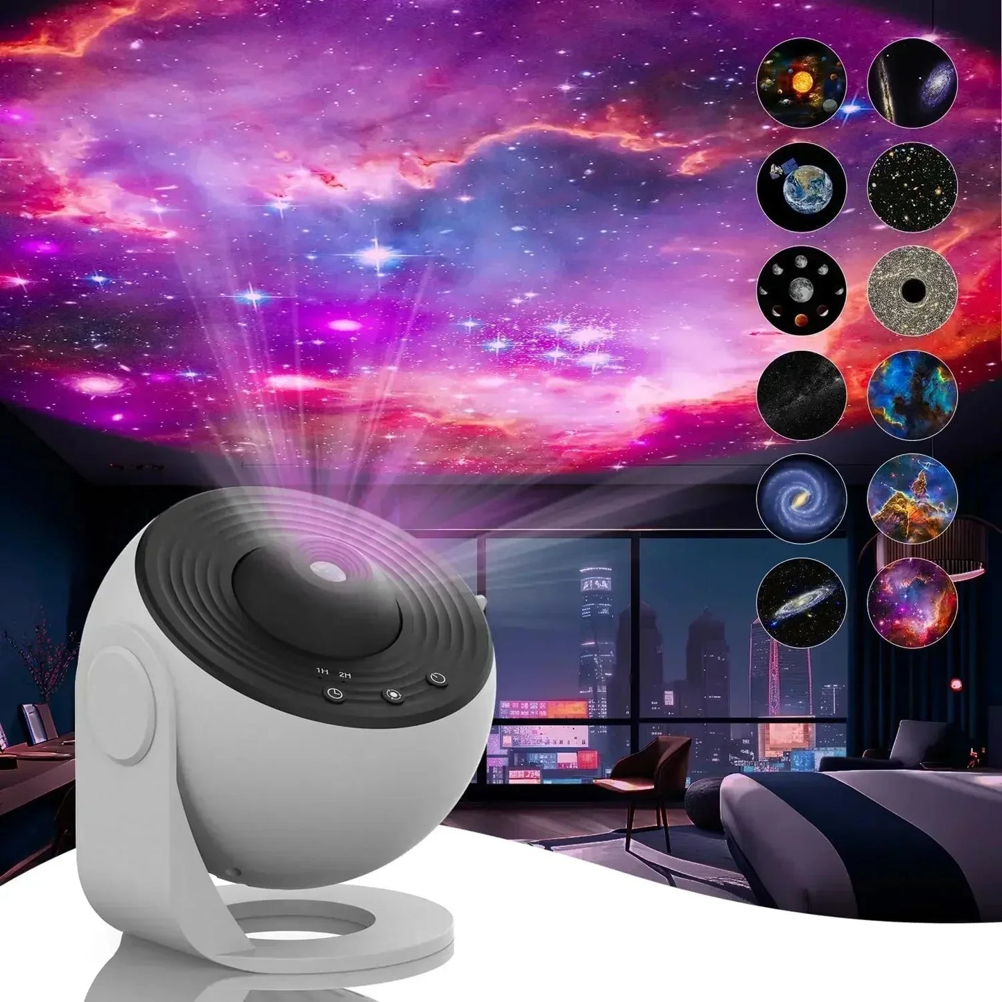Cosmic Galaxy Projector Lamp with Remote Control