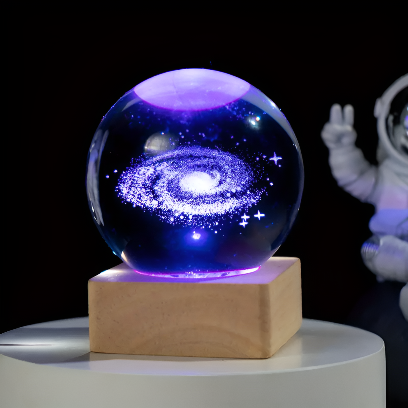 Galaxy Glass Globe Lamp with Captivating Galaxy Effects