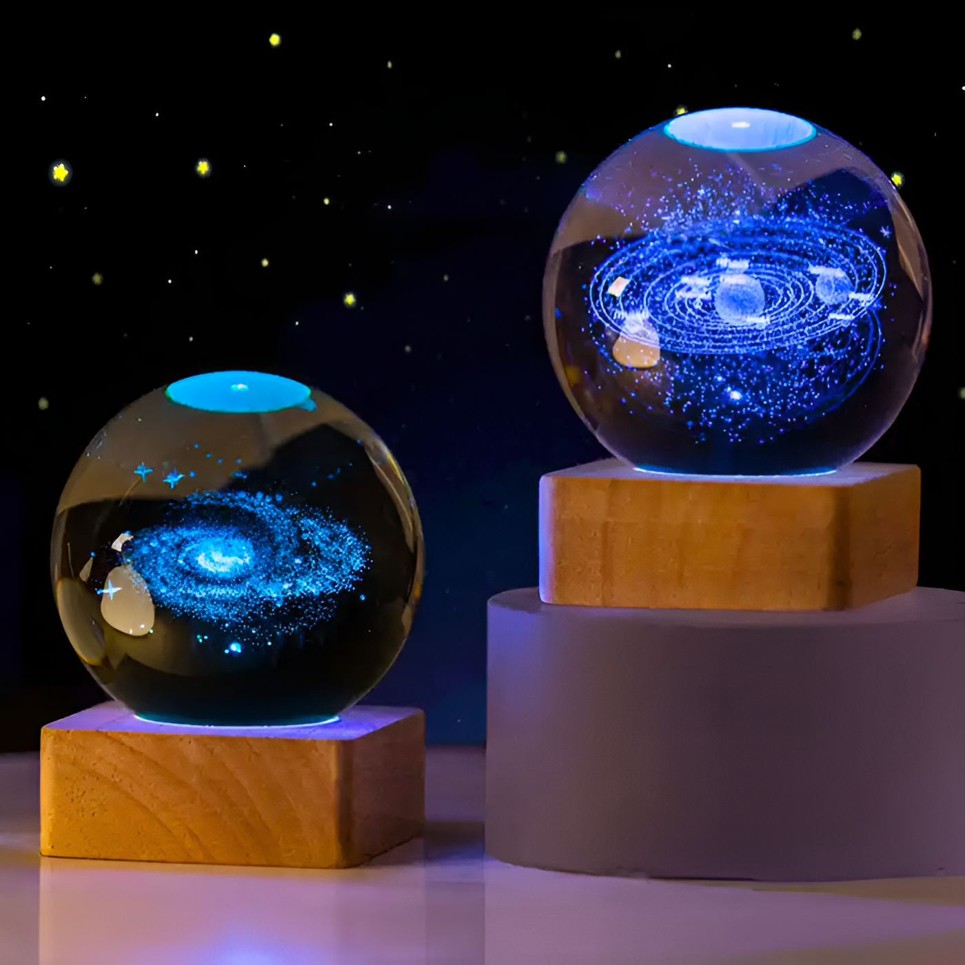 Galaxy Glass Globe Lamp with Captivating Galaxy Effects