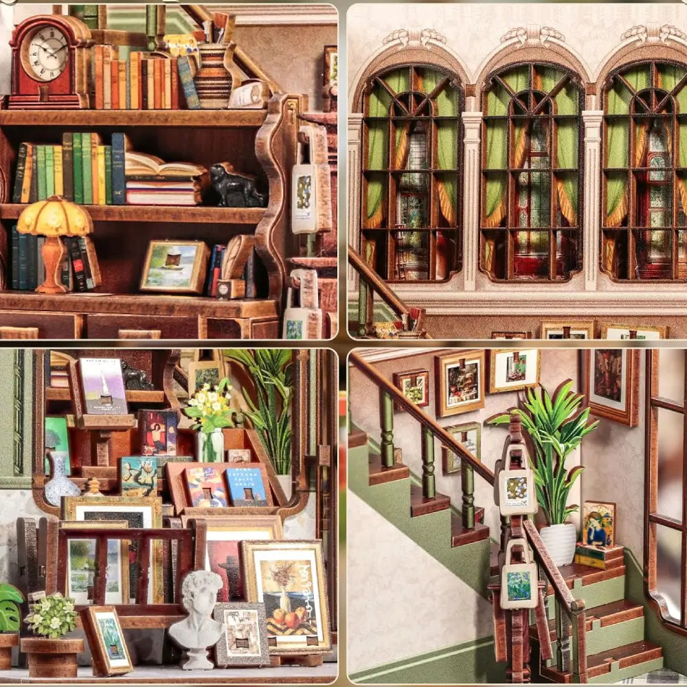 Miniature European Bookstore Model Kit