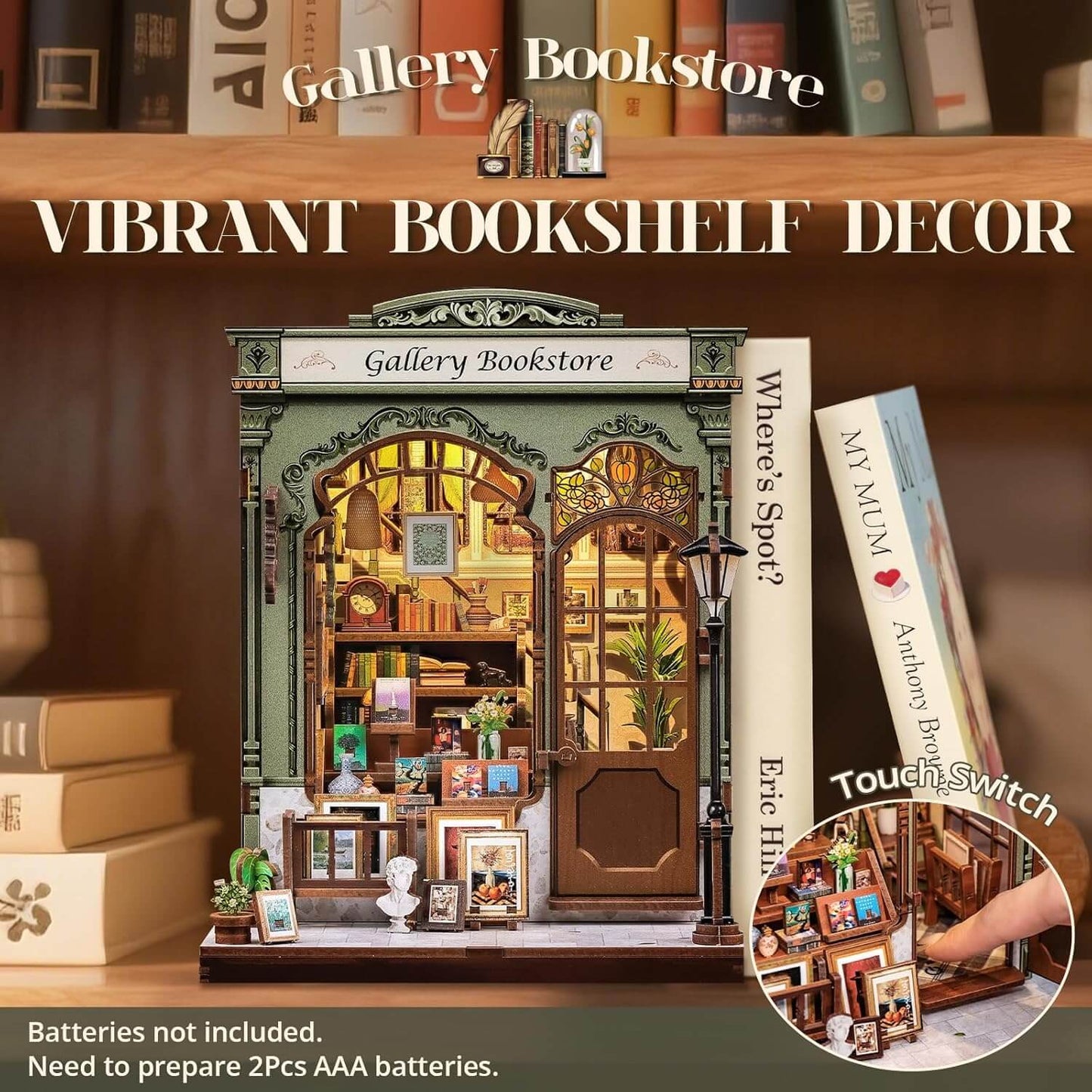 Miniature European Bookstore Model Kit
