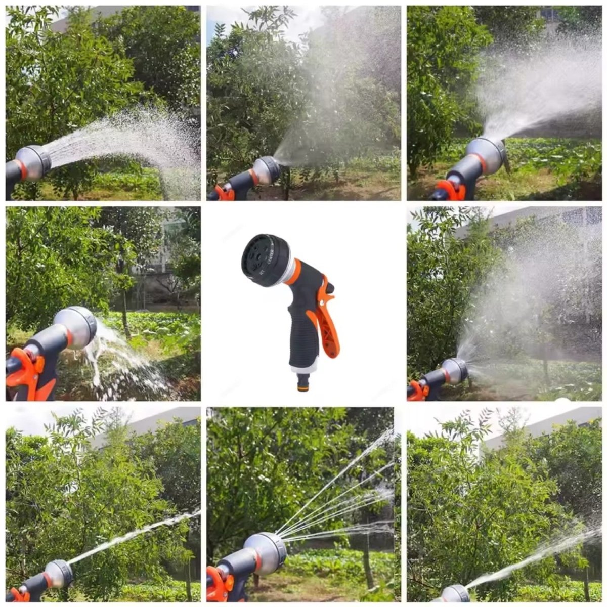 8-Mode Adjustable Garden Spray Gun with Ergonomic Design