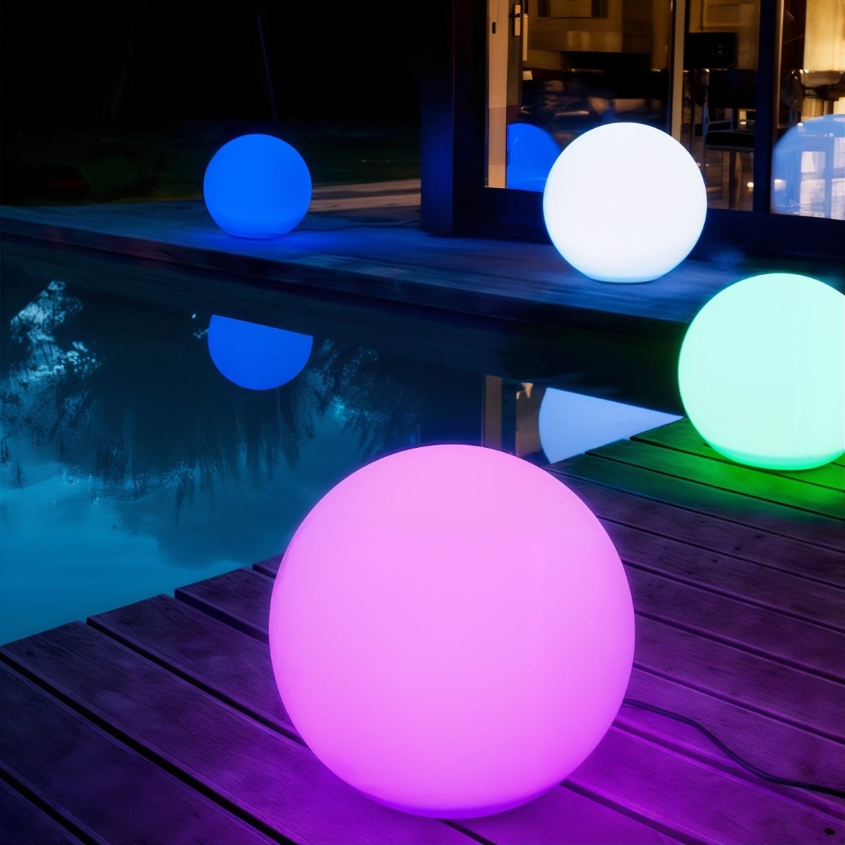 Rechargeable LED Garden Lamp with Color Changing Options