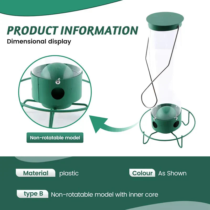 Squirrel-Proof Weather-Resistant Bird Feeder with Top Filling