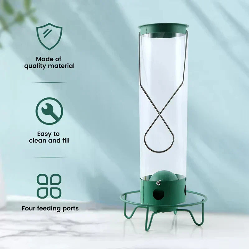 Squirrel-Proof Weather-Resistant Bird Feeder with Top Filling