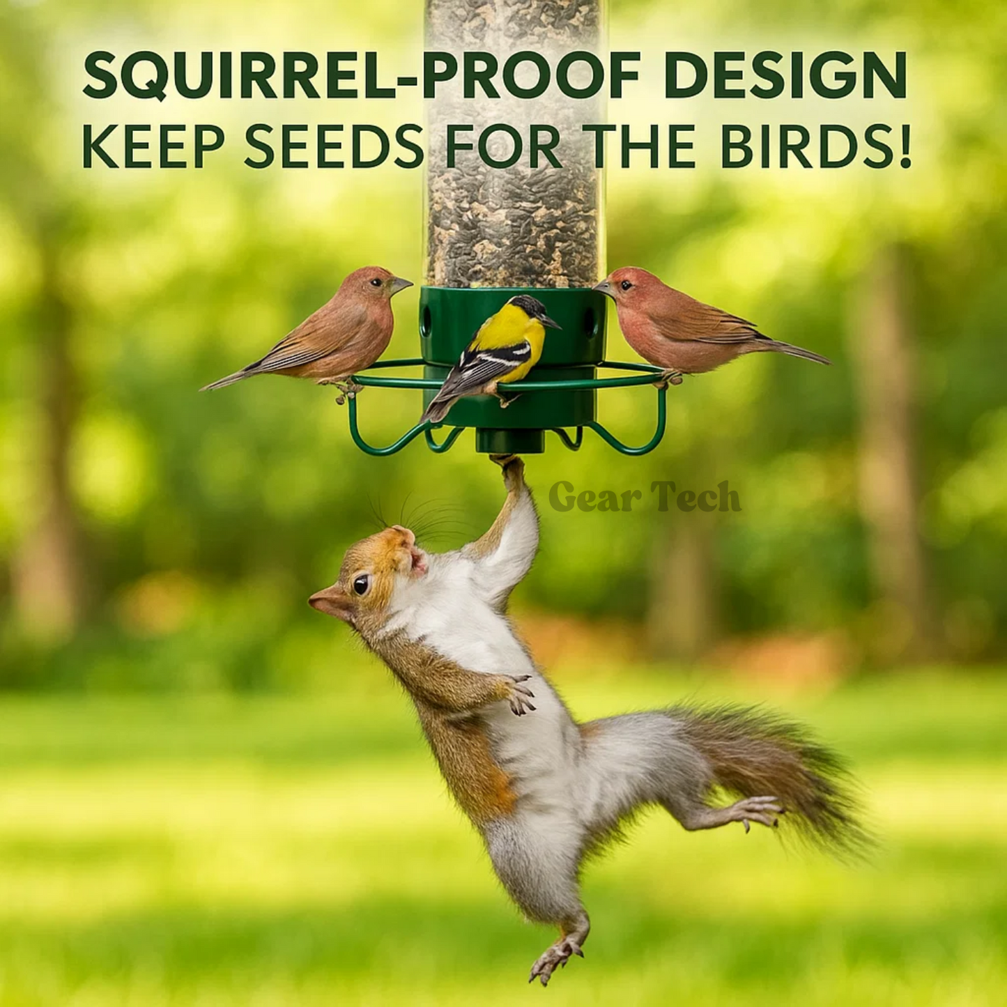 Squirrel-Proof Weather-Resistant Bird Feeder with Top Filling