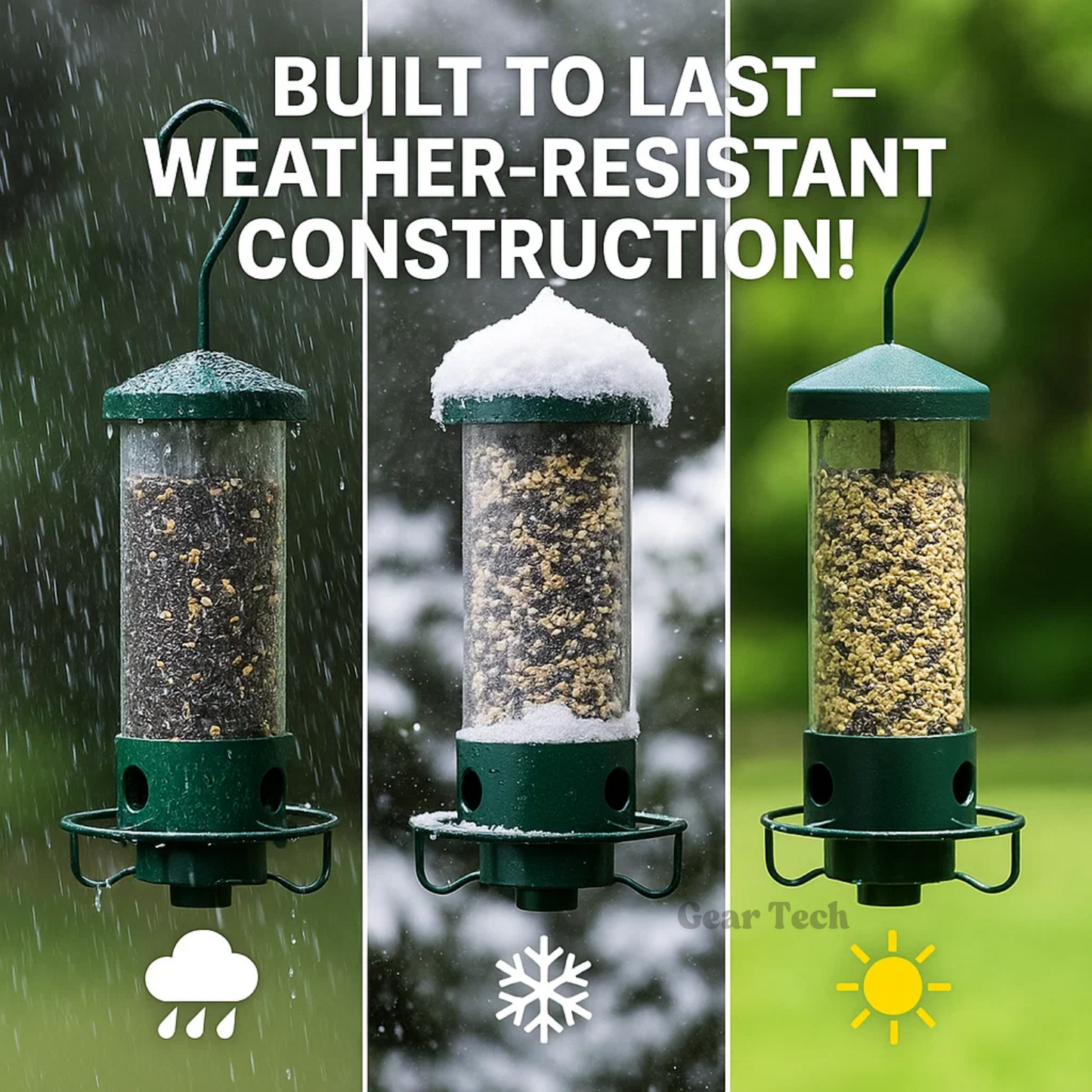 Squirrel-Proof Weather-Resistant Bird Feeder with Top Filling