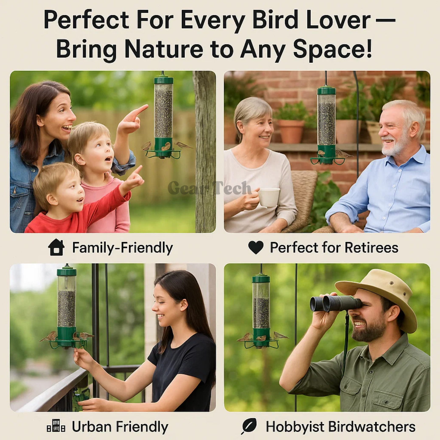 Squirrel-Proof Weather-Resistant Bird Feeder with Top Filling
