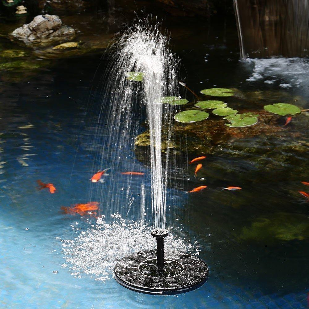 Solar-Powered Fountain Pump with Adjustable Spray Nozzles