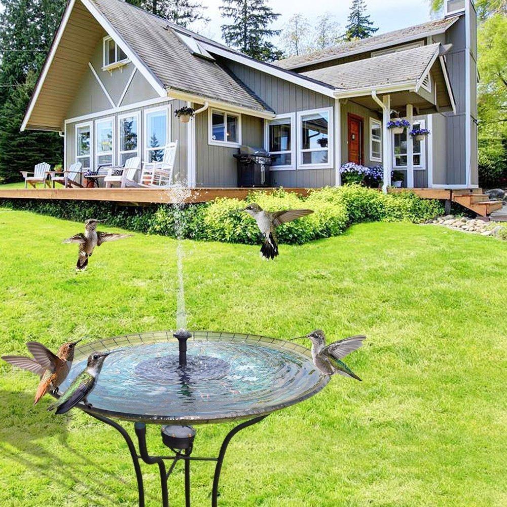 Solar-Powered Fountain Pump with Adjustable Spray Nozzles