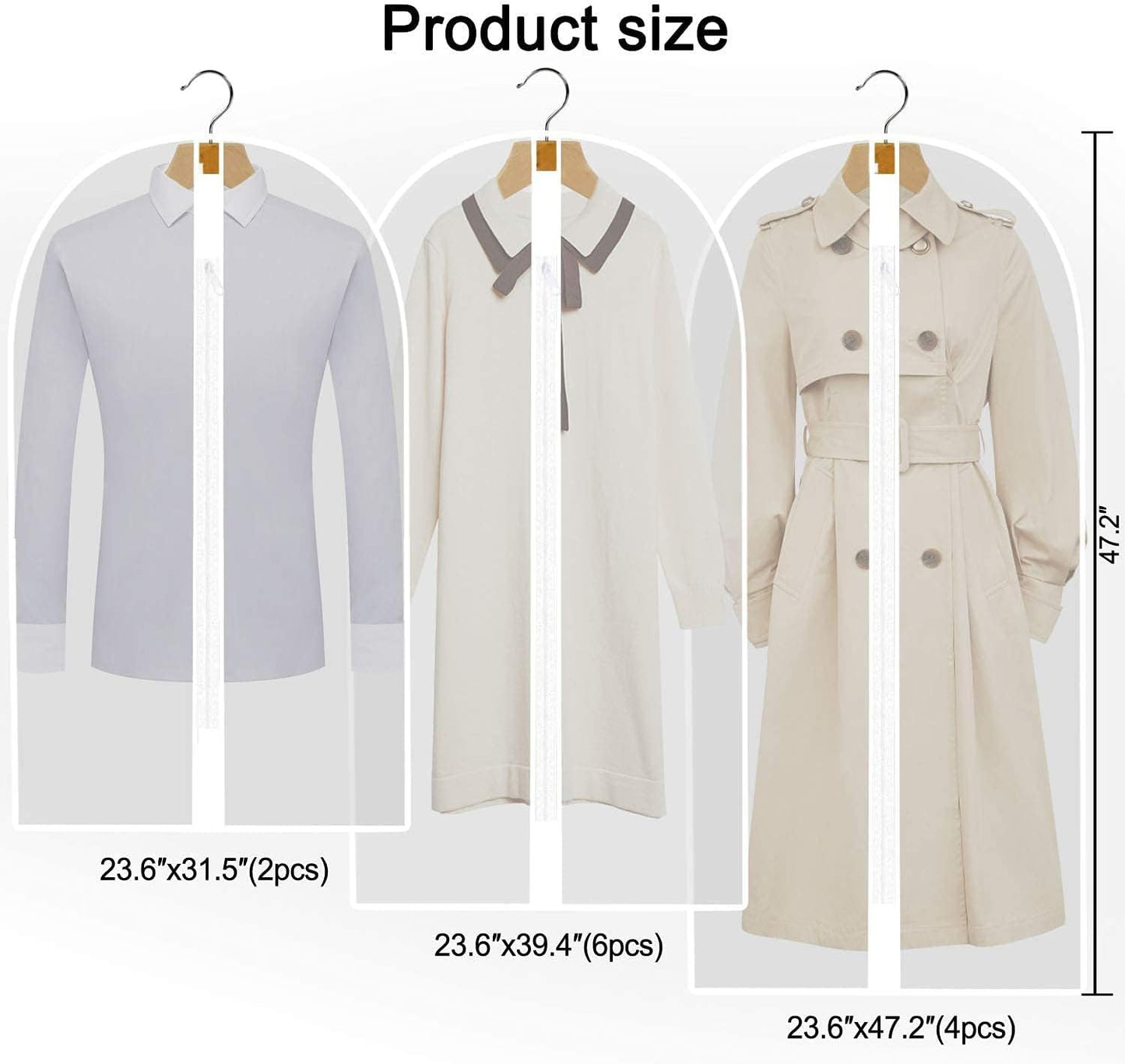 Extra-Long 71-Inch Garment Bag for Wedding Gowns and Formalwear