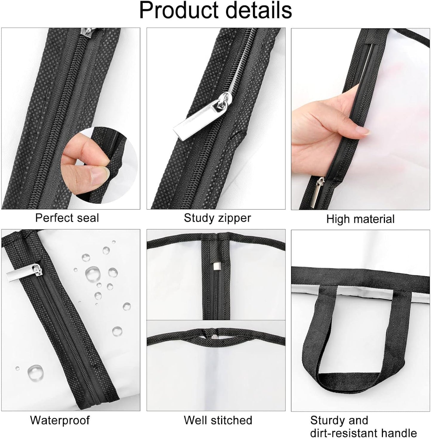 Extra-Long 71-Inch Garment Bag for Wedding Gowns and Formalwear