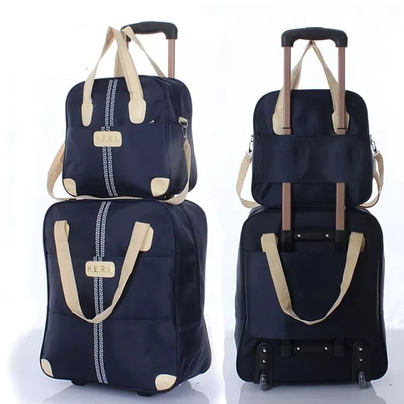 2 in 1 Trolley Travel Bag with Boarding Bag Set