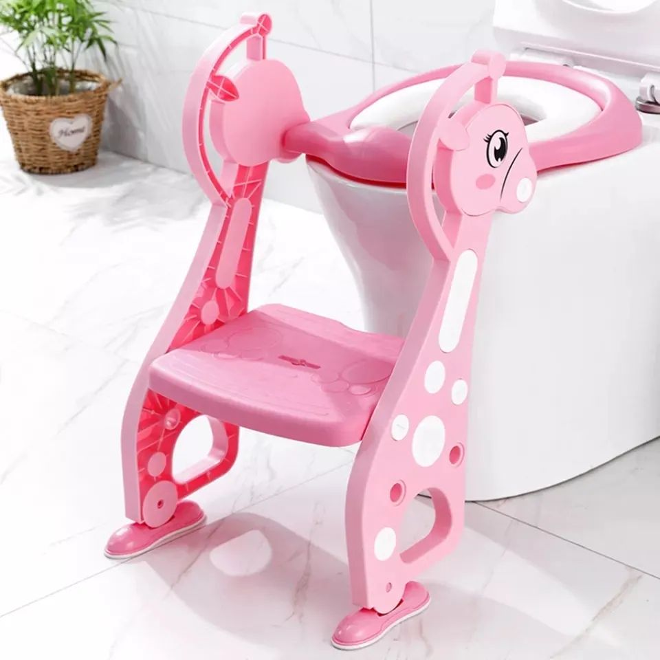 Toilet Seat with Step Stool for Kids - Pink and Blue