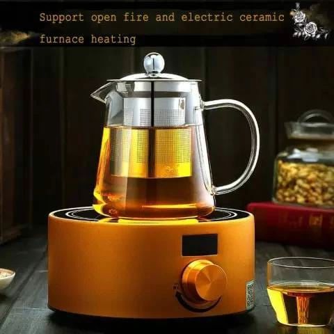 Borosilicate Glass Teapot with Cylindrical Infuser