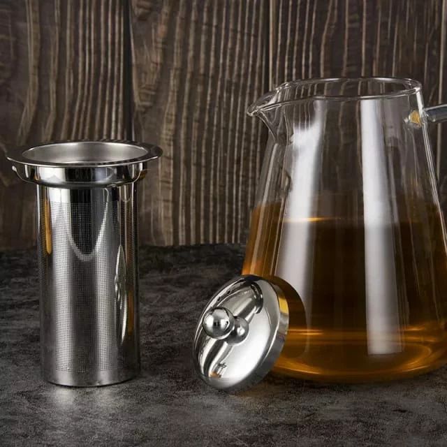 Borosilicate Glass Teapot with Cylindrical Infuser