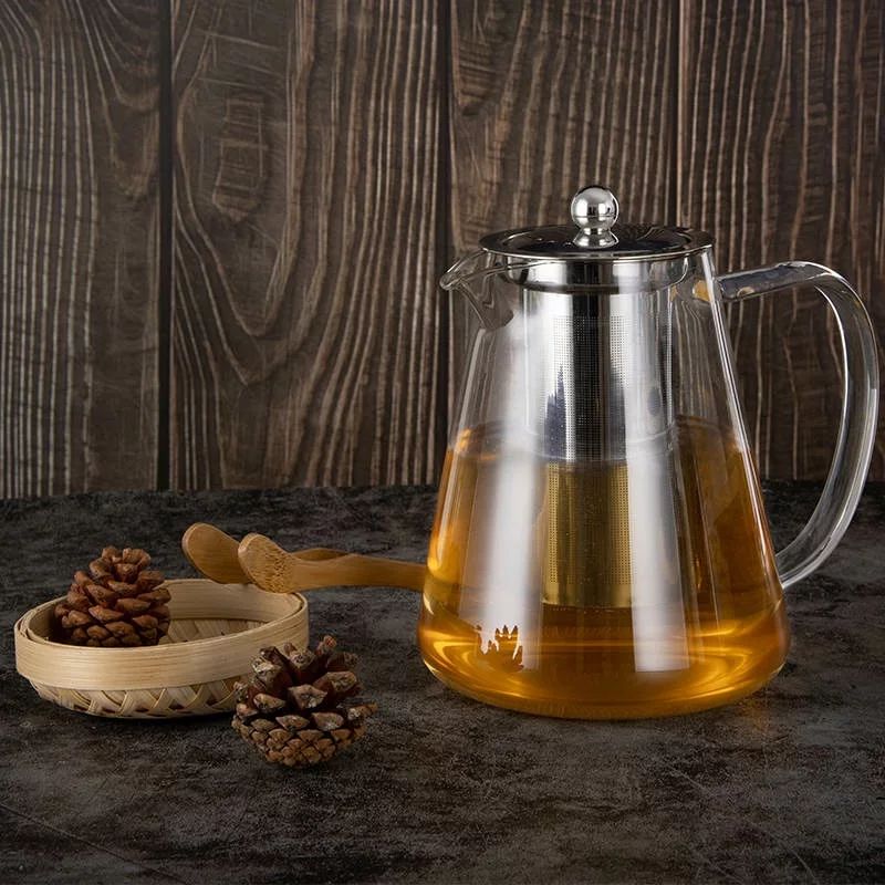 Borosilicate Glass Teapot with Cylindrical Infuser