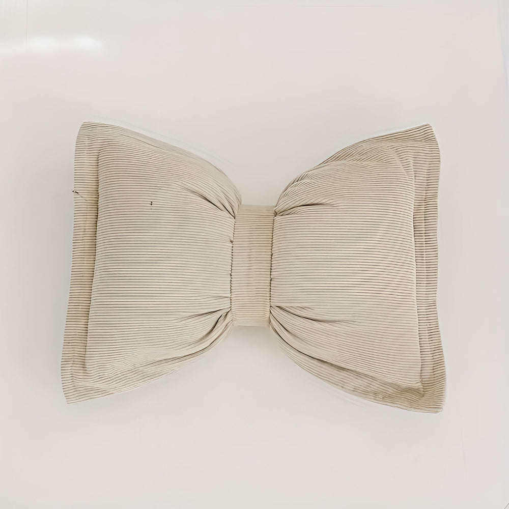 Bowknot Corduroy Decorative Cushion Pillow