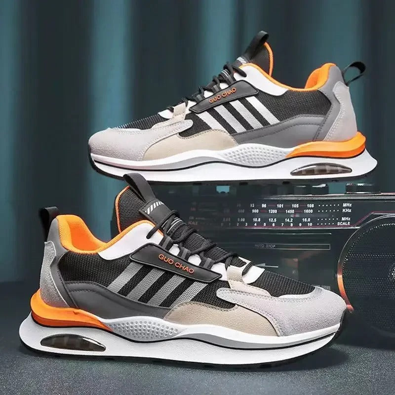 Relaxed Fit Retro-Inspired Sneakers for Men