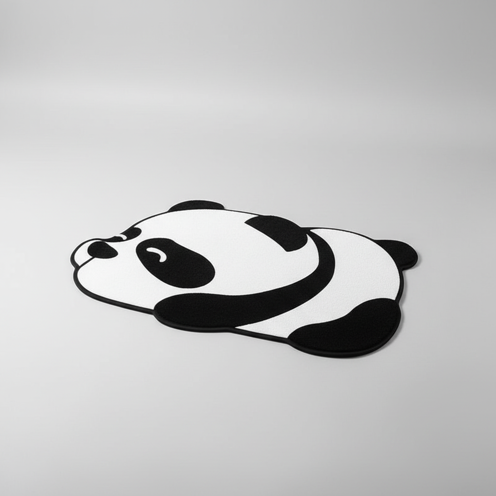 Woven Nylon Bath Mat with Animal Motifs - Quick Dry & Slip-Resistant