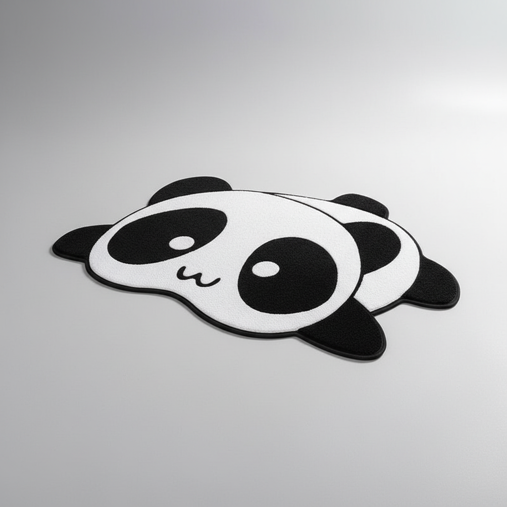 Woven Nylon Bath Mat with Animal Motifs - Quick Dry & Slip-Resistant