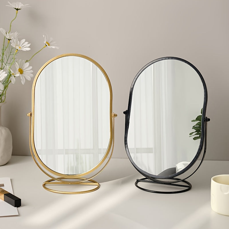 360° Rotating Makeup Mirror with Iron Frame