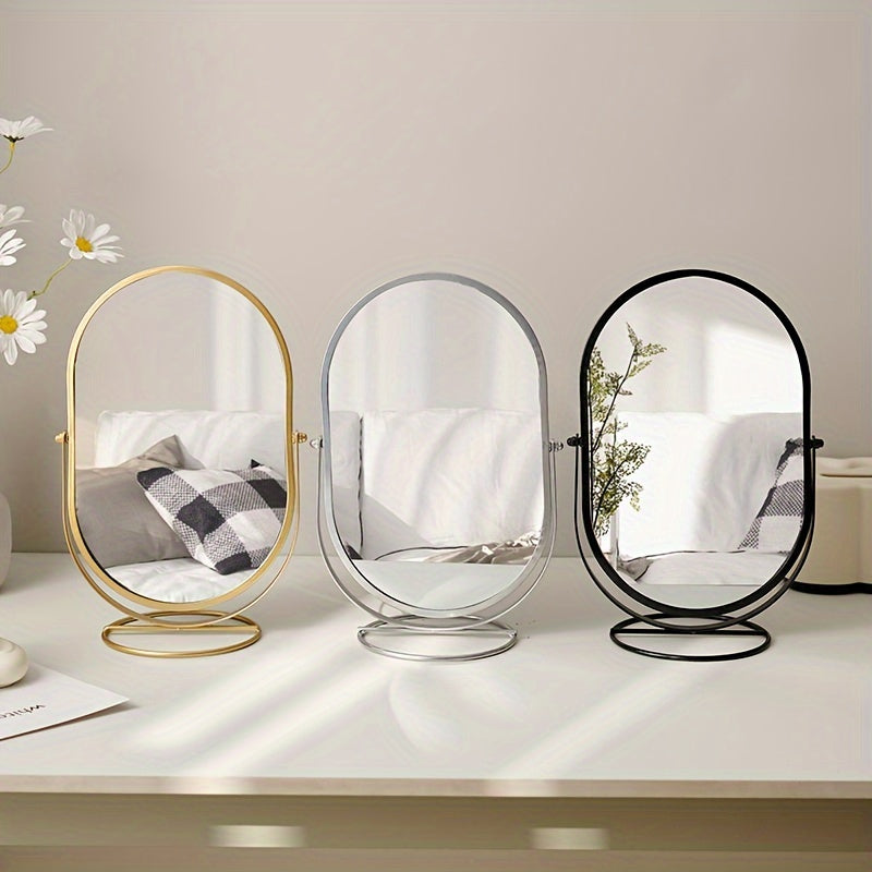 360° Rotating Makeup Mirror with Iron Frame