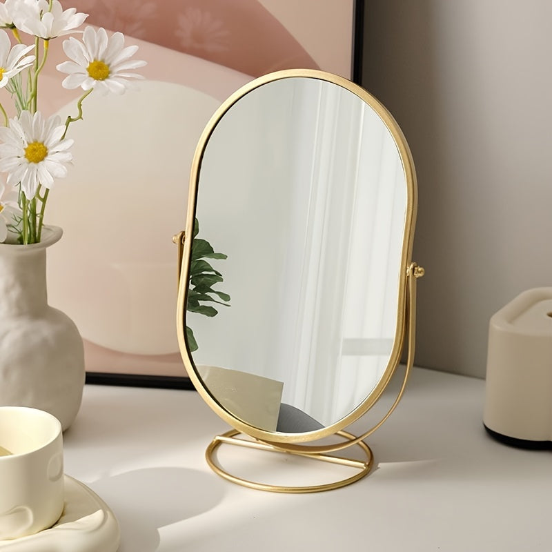 360° Rotating Makeup Mirror with Iron Frame