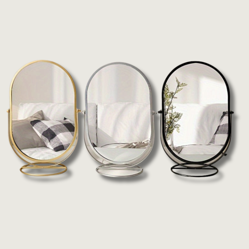360° Rotating Makeup Mirror with Iron Frame