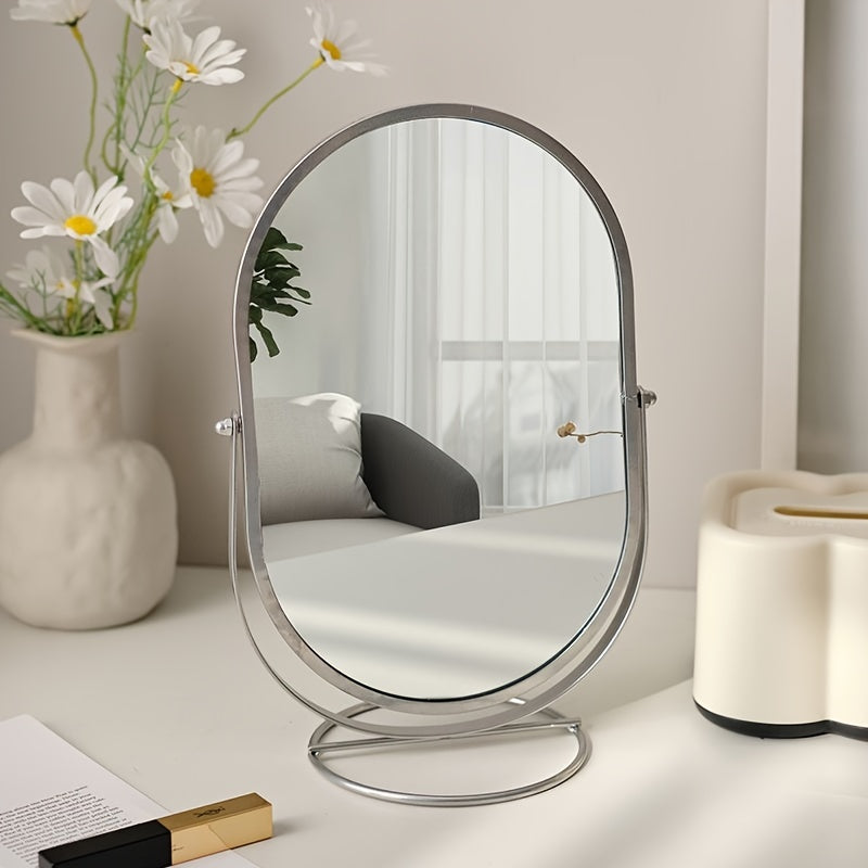 360° Rotating Makeup Mirror with Iron Frame