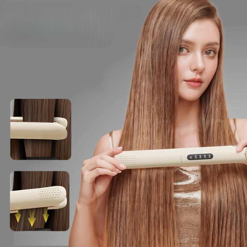 2-in-1 Ionic Hair Straightener and Curler with Quick Heating