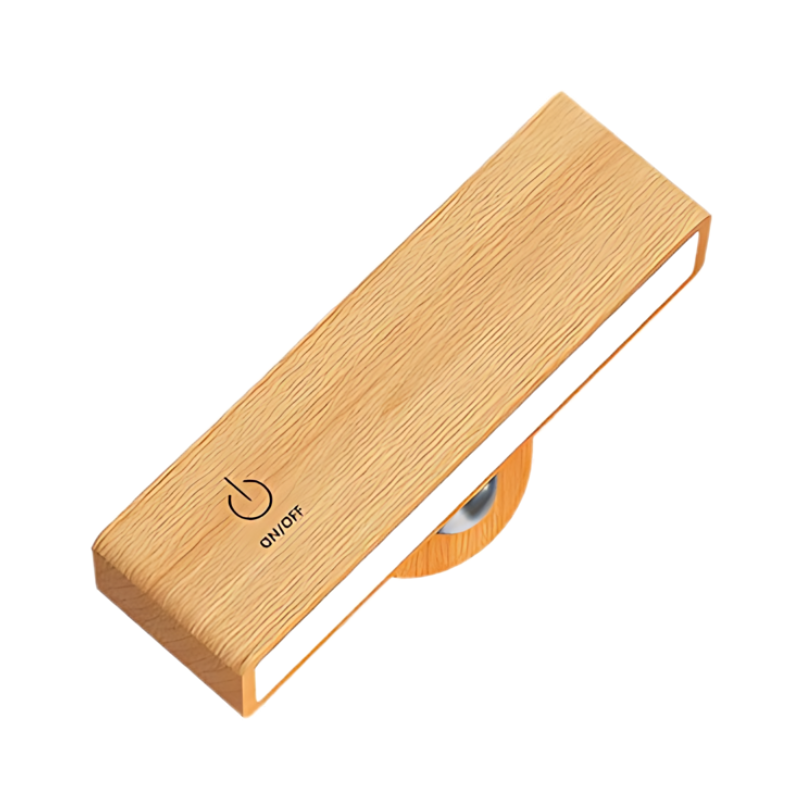 Wireless Touch-Control Wall Lamp with Timer - Wood Design