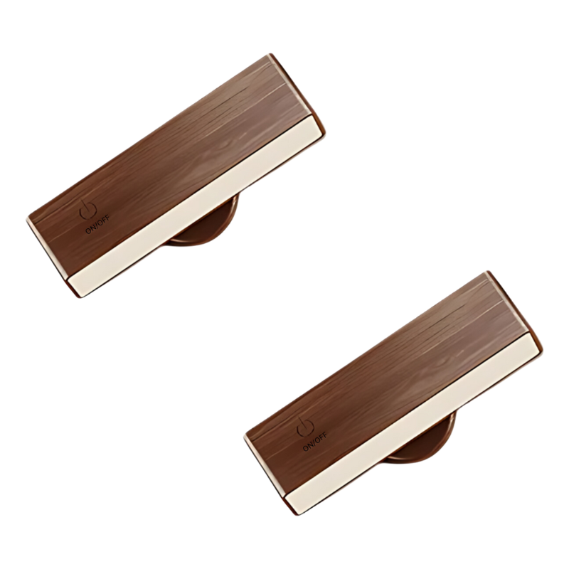 Wireless Touch-Control Wall Lamp with Timer - Wood Design