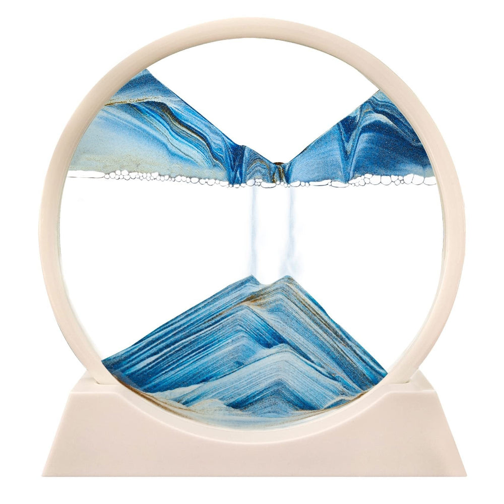 3D Moving Sand Art Glass Sculpture for Calming Home Decor