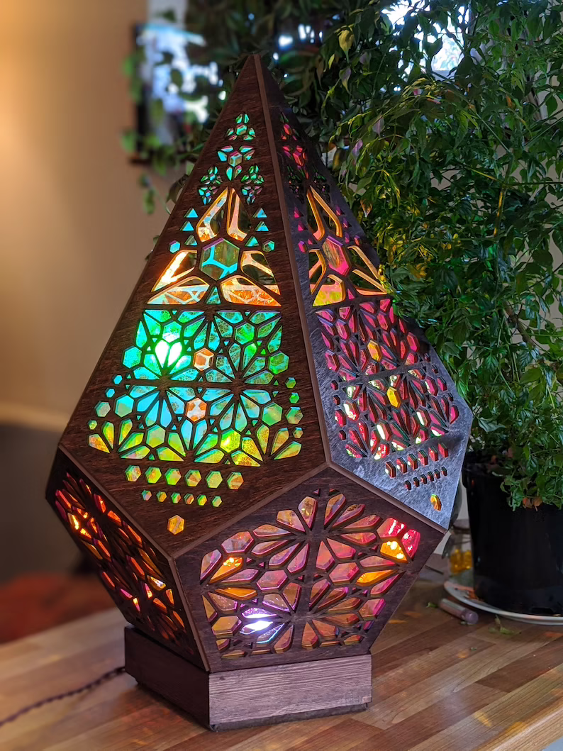 Starry Sky LED Table Lamp - Bohemian Style with Customizable Colors