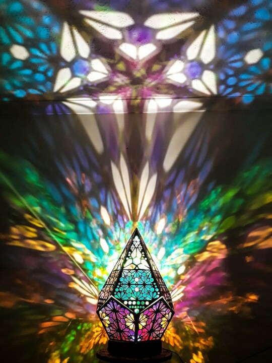 Starry Sky LED Table Lamp - Bohemian Style with Customizable Colors
