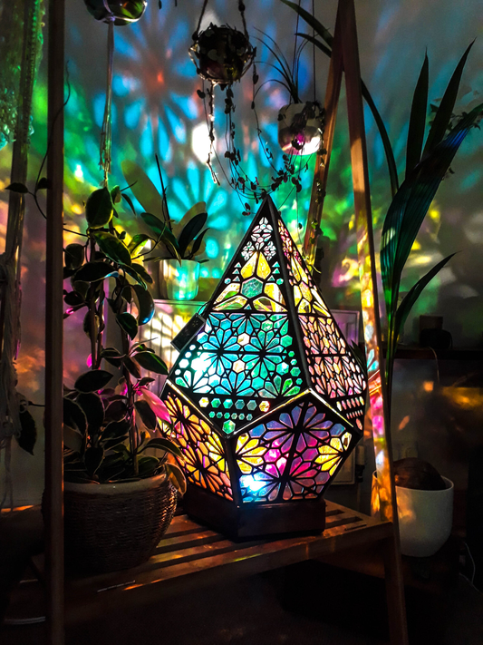 Starry Sky LED Table Lamp - Bohemian Style with Customizable Colors