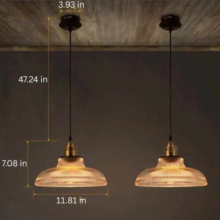 Glass Pendant Light with Crystal Design