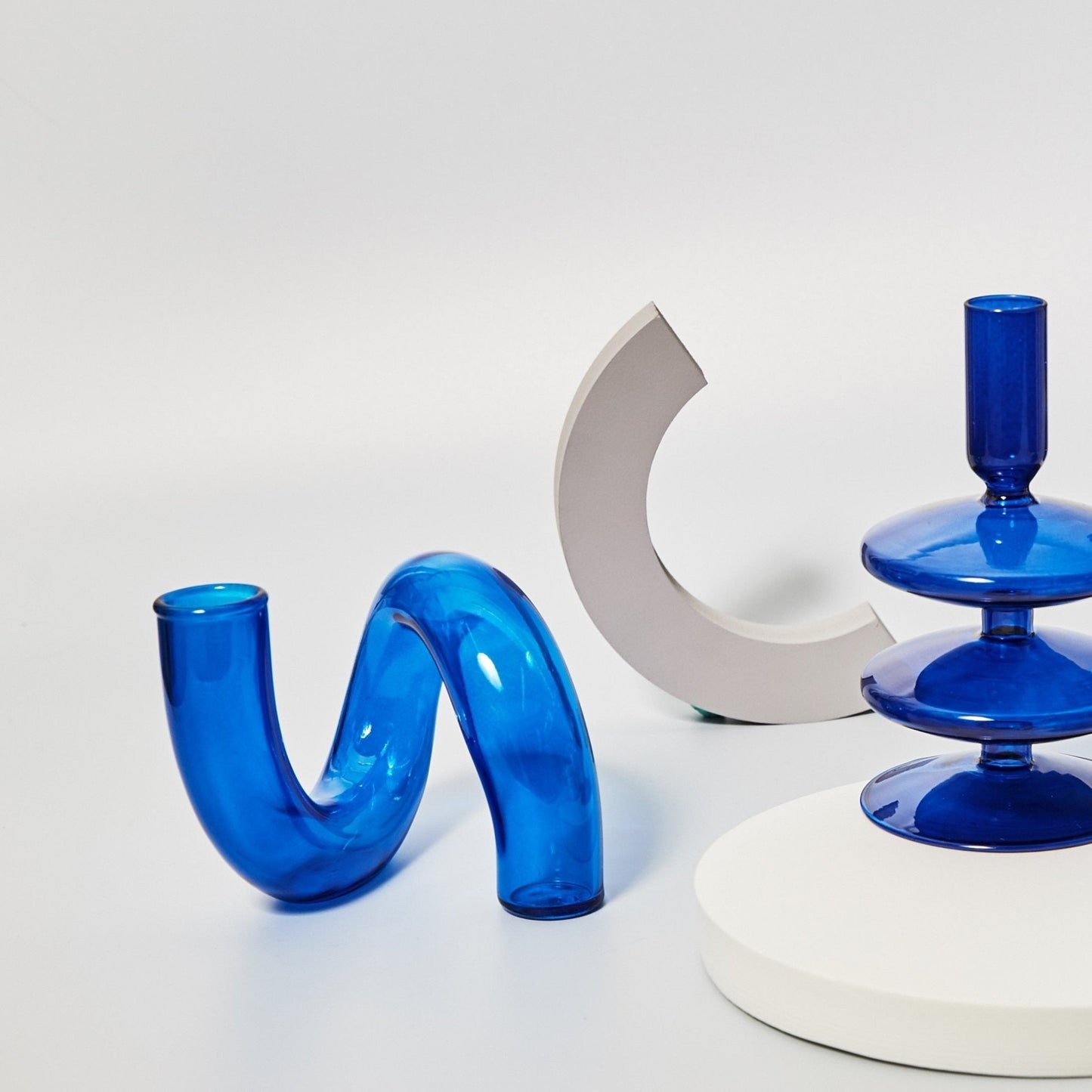 Elegant Glass Candle Holder Vase