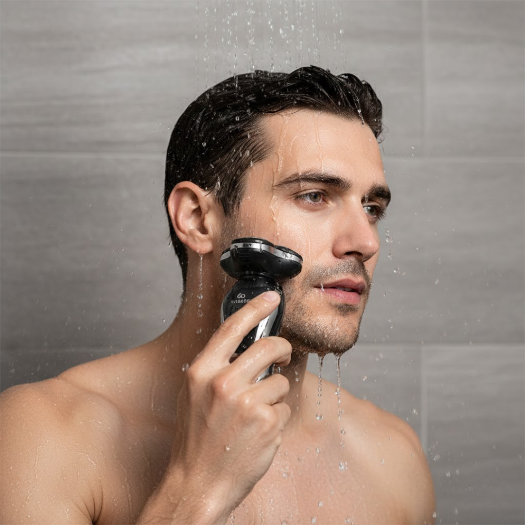 Electric Shaver for Wet and Dry Use with Long Battery Life