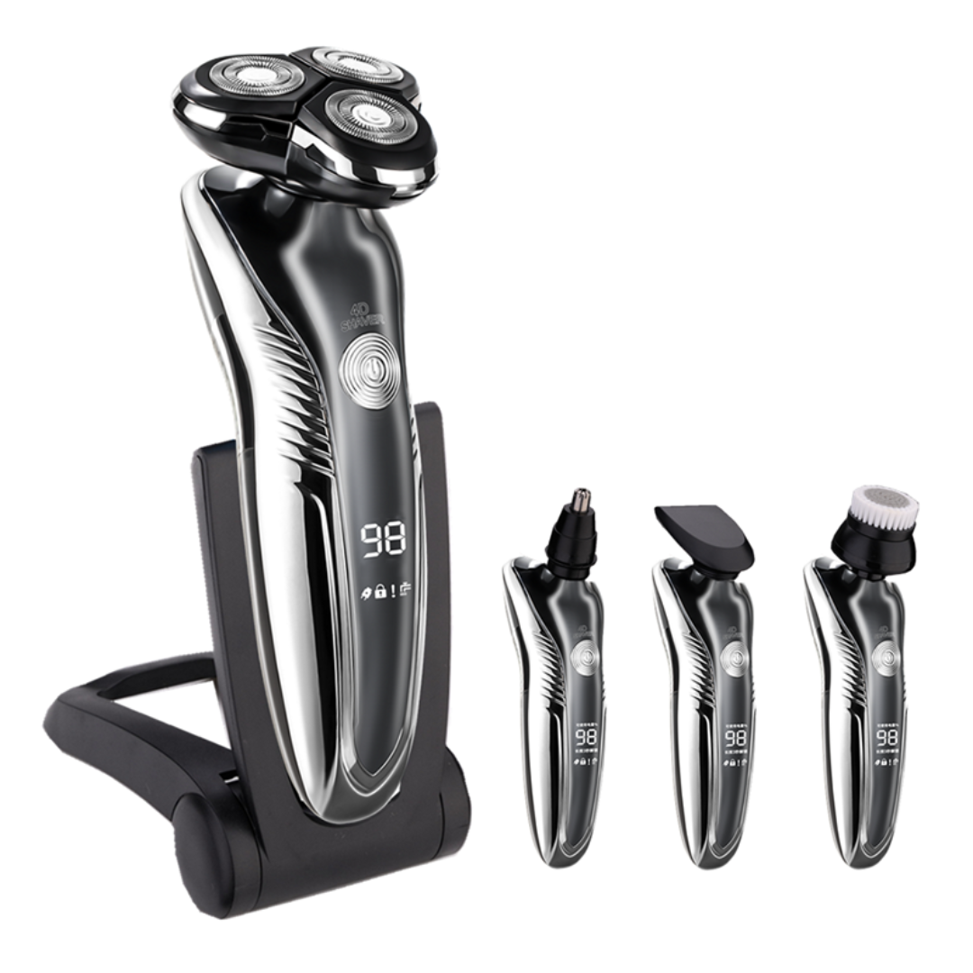 Electric Shaver for Wet and Dry Use with Long Battery Life