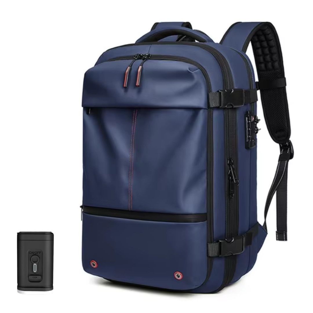 Travel Backpack with Theft Protection and Compression System