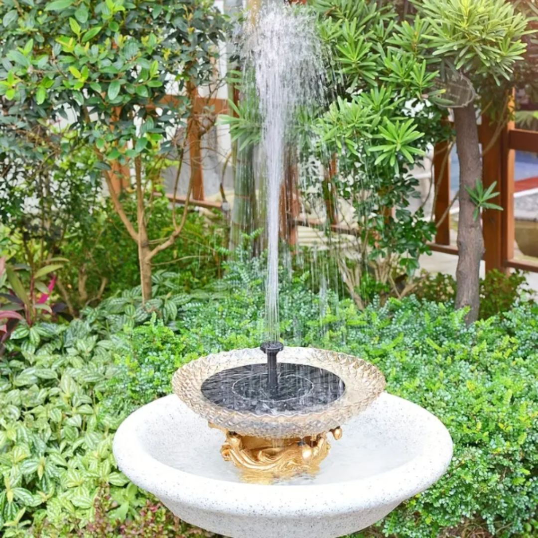 Solar-Powered Modern Floating Fountain with Multiple Spray Patterns