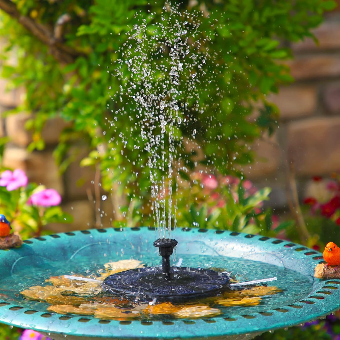 Solar-Powered Modern Floating Fountain with Multiple Spray Patterns