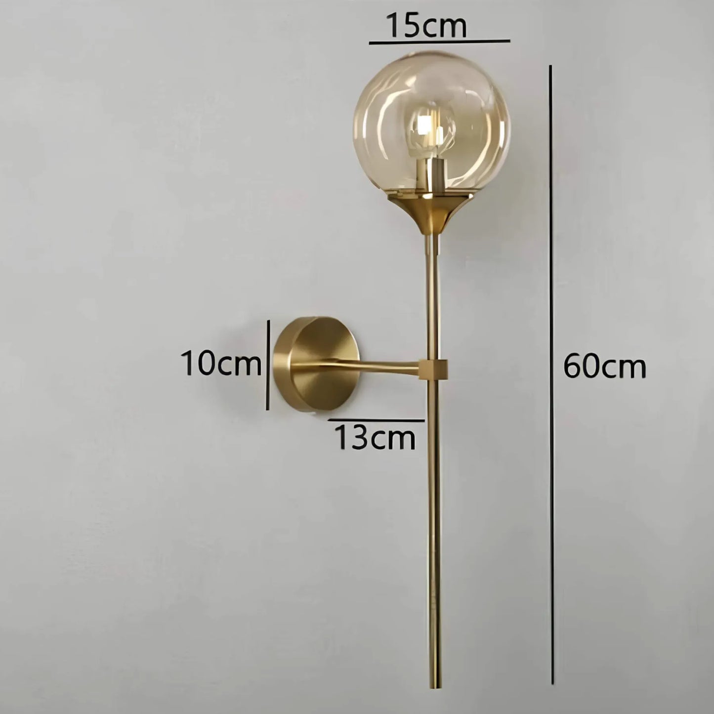 Scandinavian Glass Wall Sconce - Modern LED Light