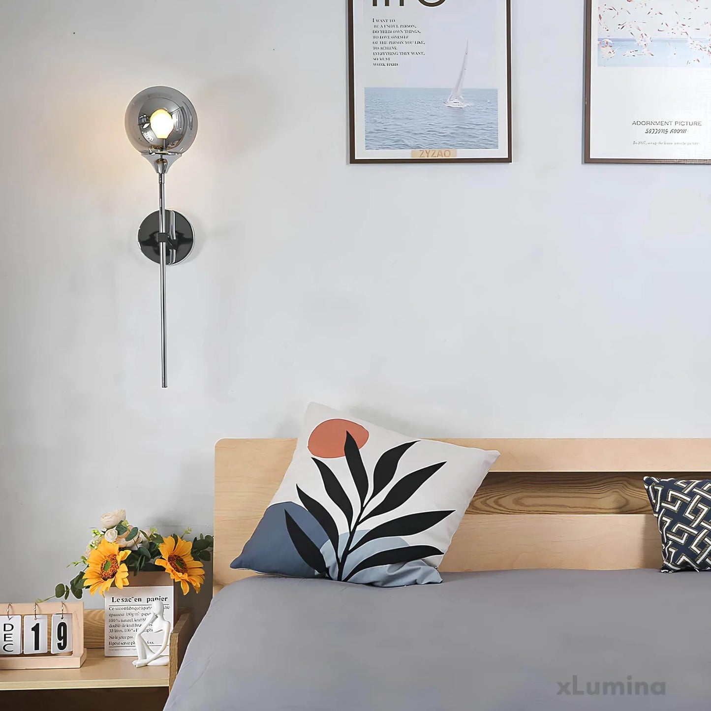 Scandinavian Glass Wall Sconce - Modern LED Light