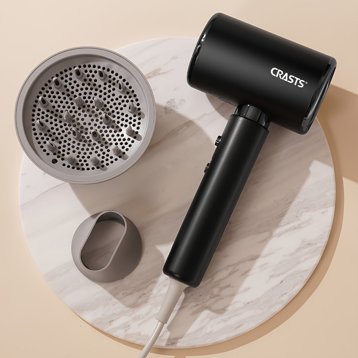Corded 2000W Hair Dryer with Concentrator Nozzle for Fast Drying and Gentle Styling