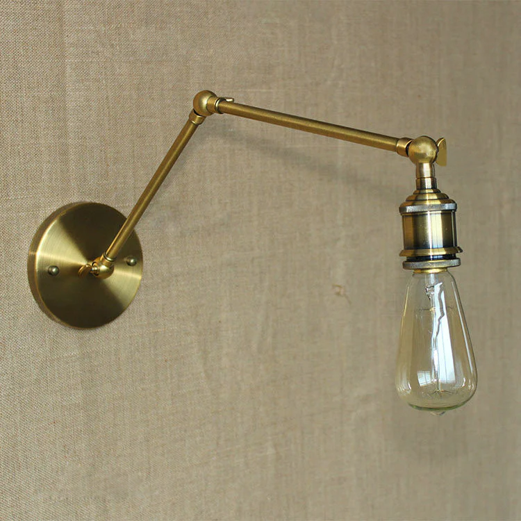 Adjustable Vintage Copper Wall Lamp