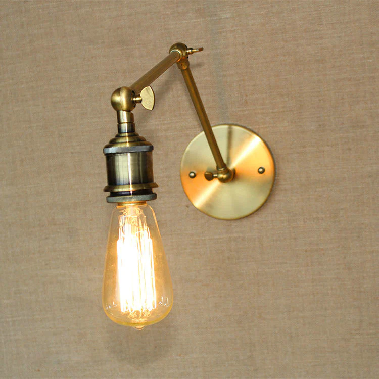 Adjustable Vintage Copper Wall Lamp