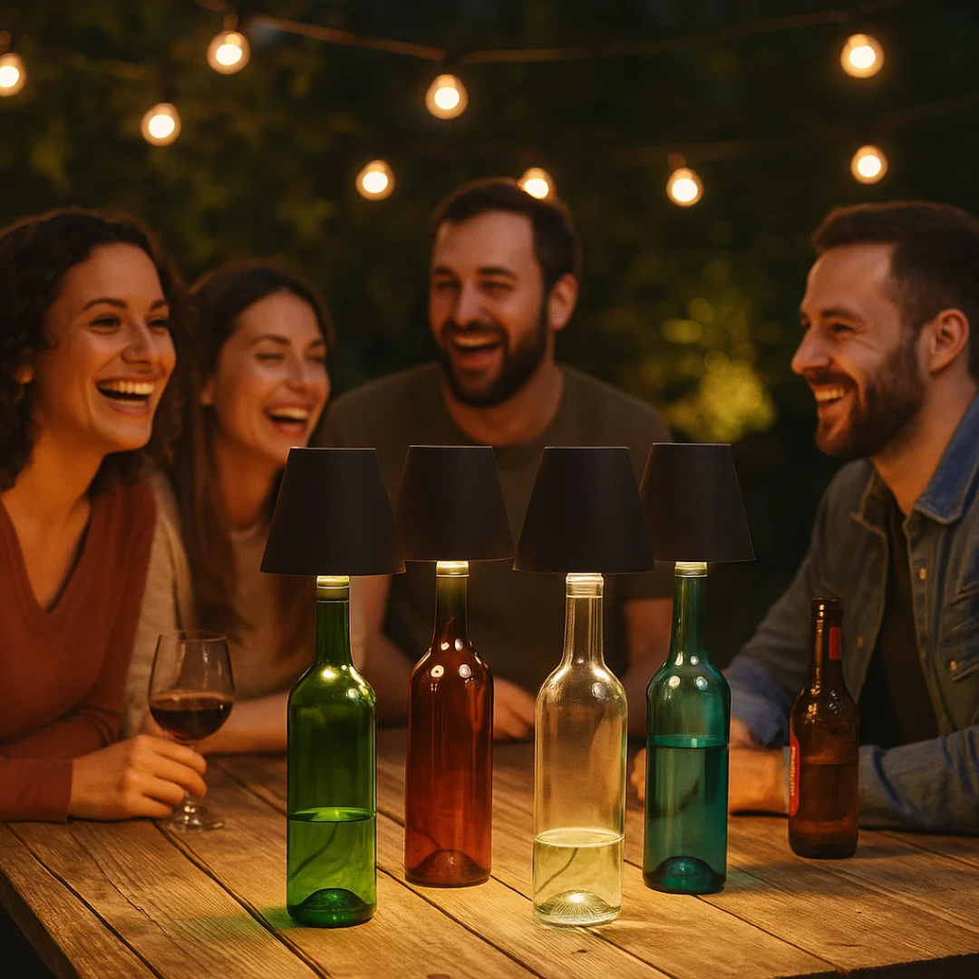 Sustainable LED Bottle Lamp for Stylish Home Lighting